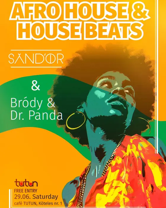 Afiș Afro House & House Beats la Café Tutun