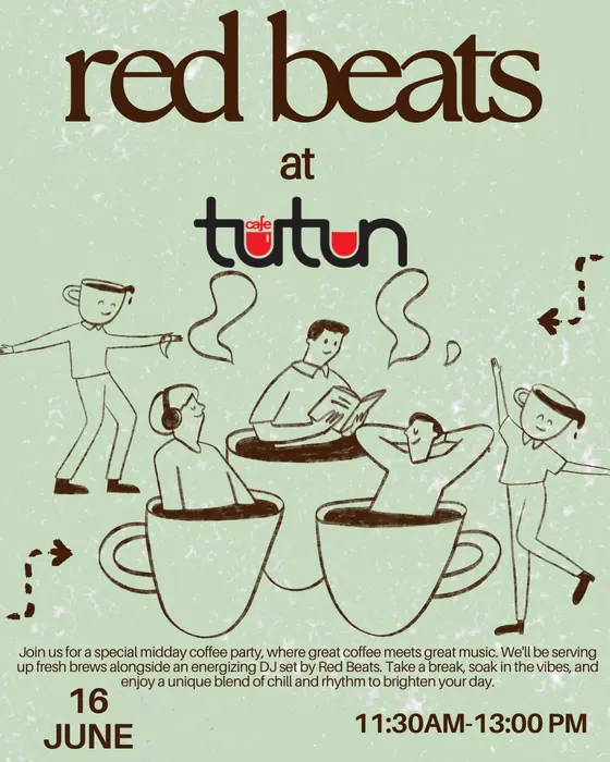 Afiș Red Beats la Café Tutun